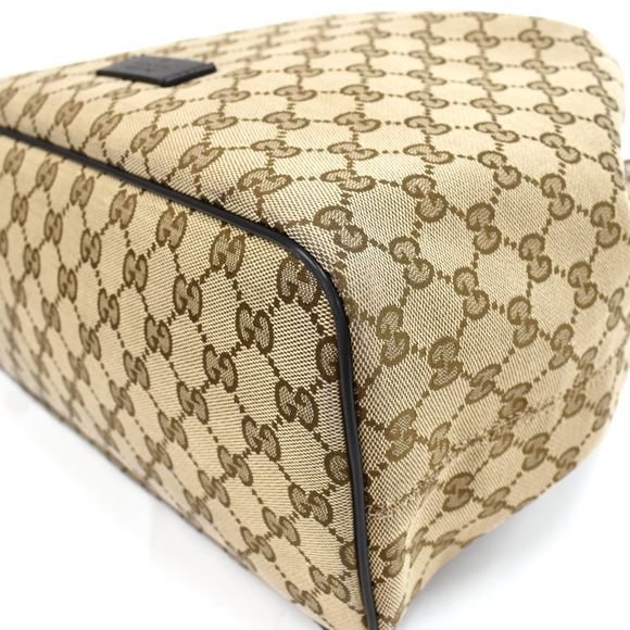 Gucci Backpack Rucksack GG Canvas Leather Beige Brown - Picture 7 of 8